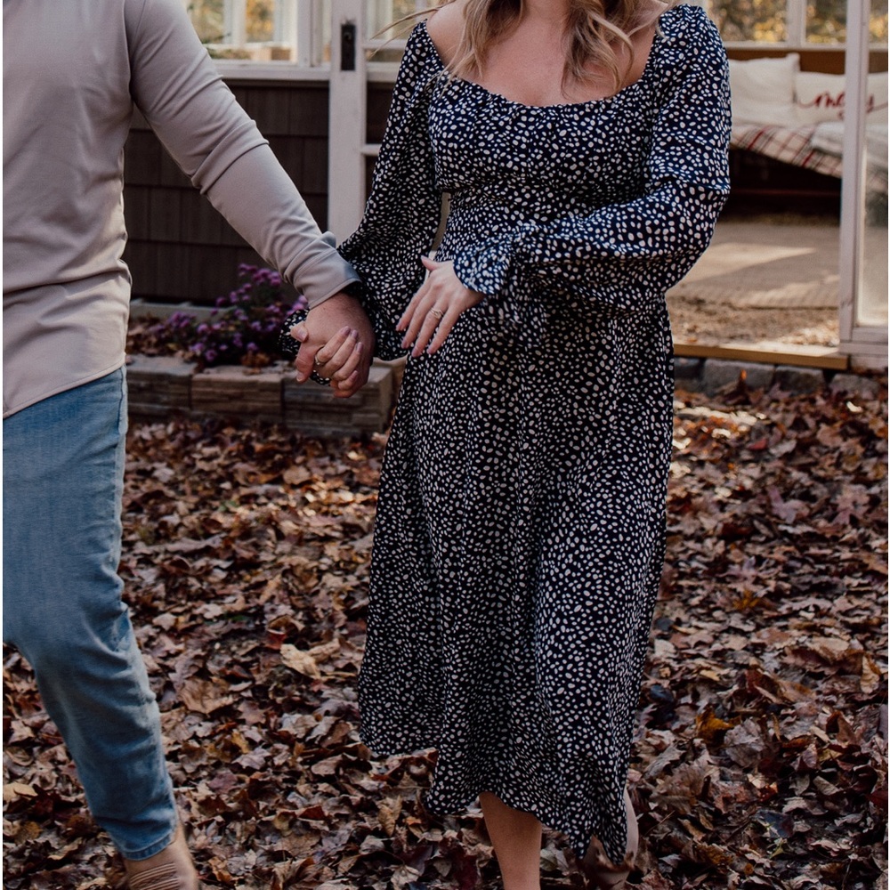 Mi Ami Midi Patterned Dress